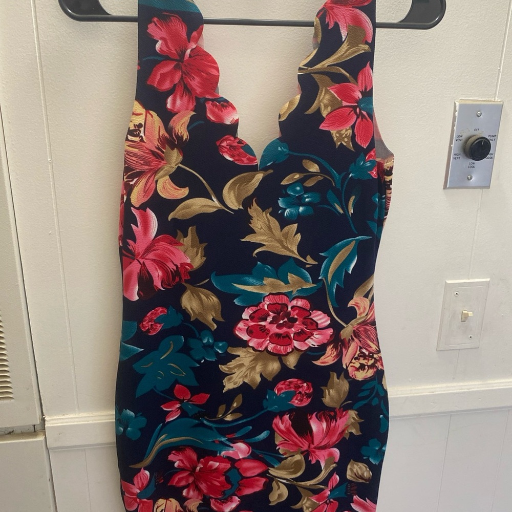 Floral Sleeveless Dress - Multicolor